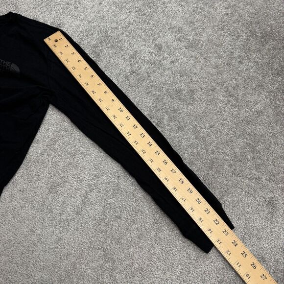 The North Face Long Sleeve Graphic T-Shirt Womens XS Black Crew Neck Cotton Tee - Picture 11 of 12